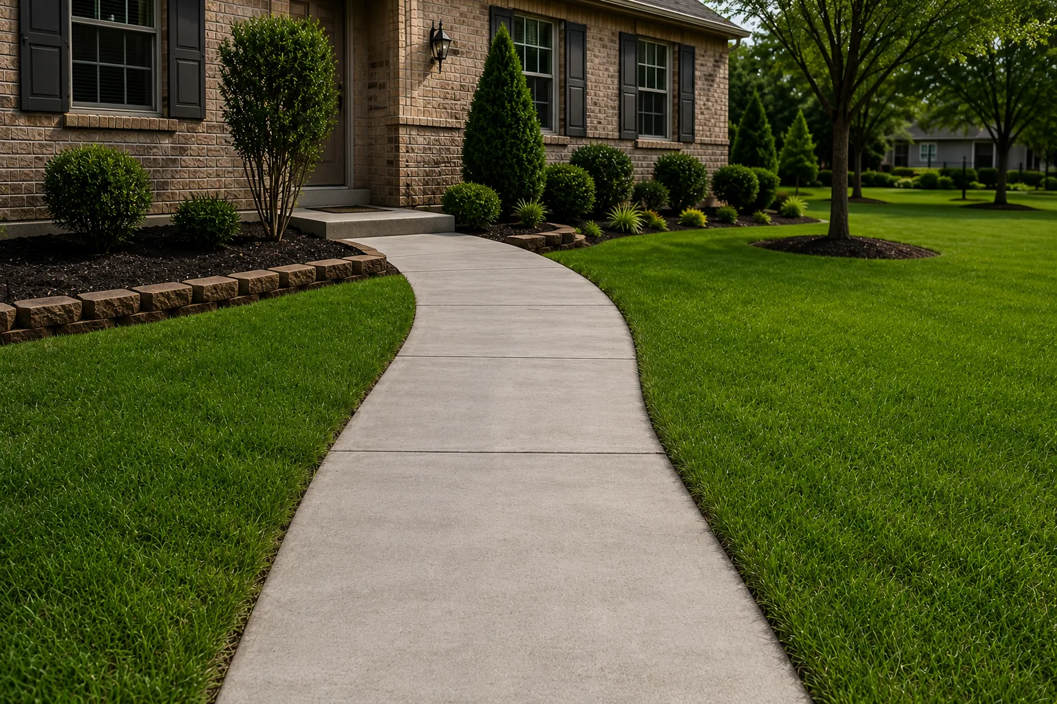 Residential Sidewalks Houston project by CJM Concrete Co.