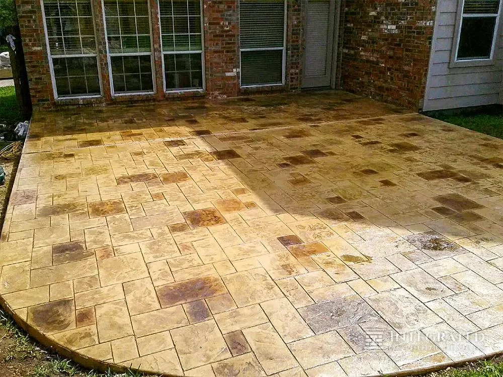 Stained concrete finish